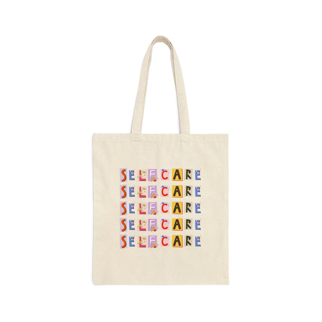 Self Care Tote Bag I Self Care Bag I Sustainable Canvas Tote Etsy