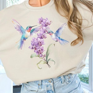 Watercolor Hummingbird Sweatshirt, Hummingbird Lovers Gift, Humming Bird Sweatshirt, Bird Shirt, Hummingbird Shirt, Humming Bird Enthusiast