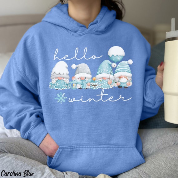 Winter Gnomes Shirt, Hello Winter Hoodie, Christmas Shirt, Winter Sweatshirt, Gnome Snow Shirt, Christmas Snowflake Shirt, Winter Hoodie