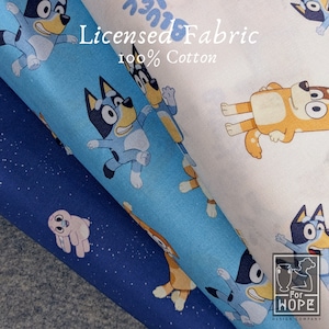 BLUEY & BINGO Fabric | Springs Creative | Licensed Character By the Yard | 100 percent Cotton Woven | Quilting | Craft Sewing USA Kid