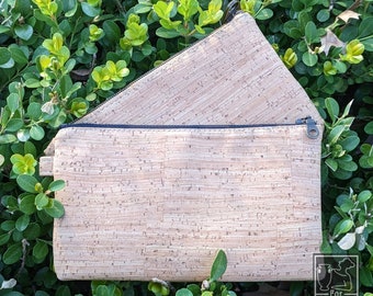 CORK Zipper Pouch for Women | Rifle Paper Co Pencil Case | Menagerie Makeup Bag | Gift Mom Wife | Vegan Cruelty Free Eco Sustainable