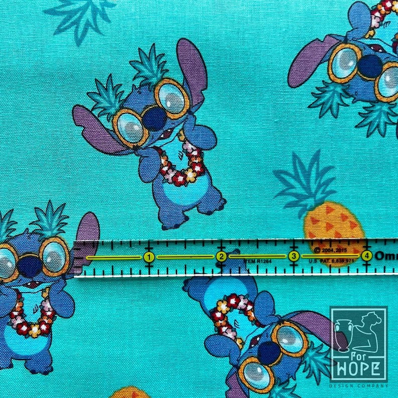 Disney LILO and STITCH Fabric | Springs Creative | 100 Percent Cotton Woven | Licensed Fabric Quilting | Summertime Beach |Sewing USA Supply image 5