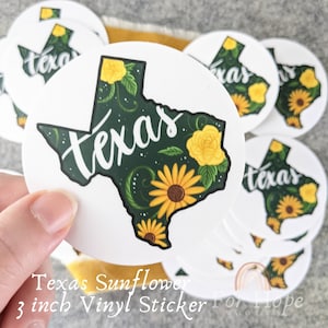 Baylor Sticker | Texas Sticker | Vinyl Tx Sticker | Yellow Rose of Texas | Laptop Floral Sticker | Magnolia |Green Yellow Sunflower Decal UT