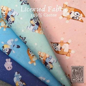 BLUEY & BINGO Fabric | Springs Creative | Licensed Character By the Yard | 100 percent Cotton Woven | Quilting | Craft Sewing USA Kid