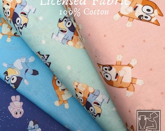 BLUEY & BINGO Fabric | Springs Creative | Licensed Character By the Yard | 100 percent Cotton Woven | Quilting | Craft Sewing USA Kid