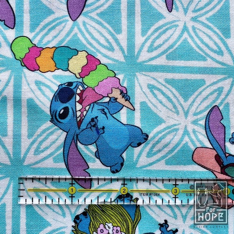 Disney LILO and STITCH Fabric | Springs Creative | 100 Percent Cotton Woven | Licensed Fabric Quilting | Summertime Beach |Sewing USA Supply image 3