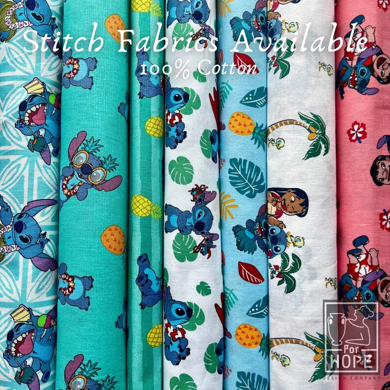 Disney LILO and STITCH Fabric | Springs Creative | 100 Percent Cotton Woven | Licensed Fabric Quilting | Summertime Beach |Sewing USA Supply image 9