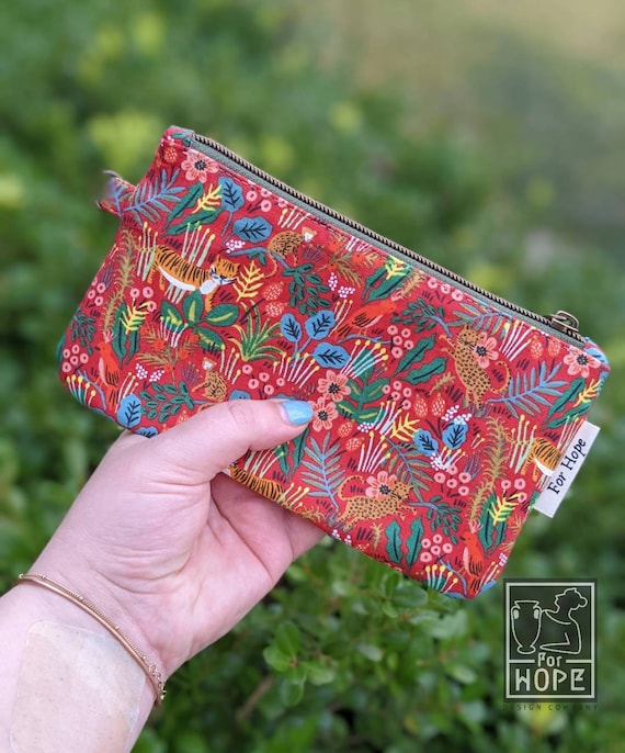Floral Pencil Pouch, Makeup Bag, Cute Eye Glass Case, Lined Zippered  Pouches 