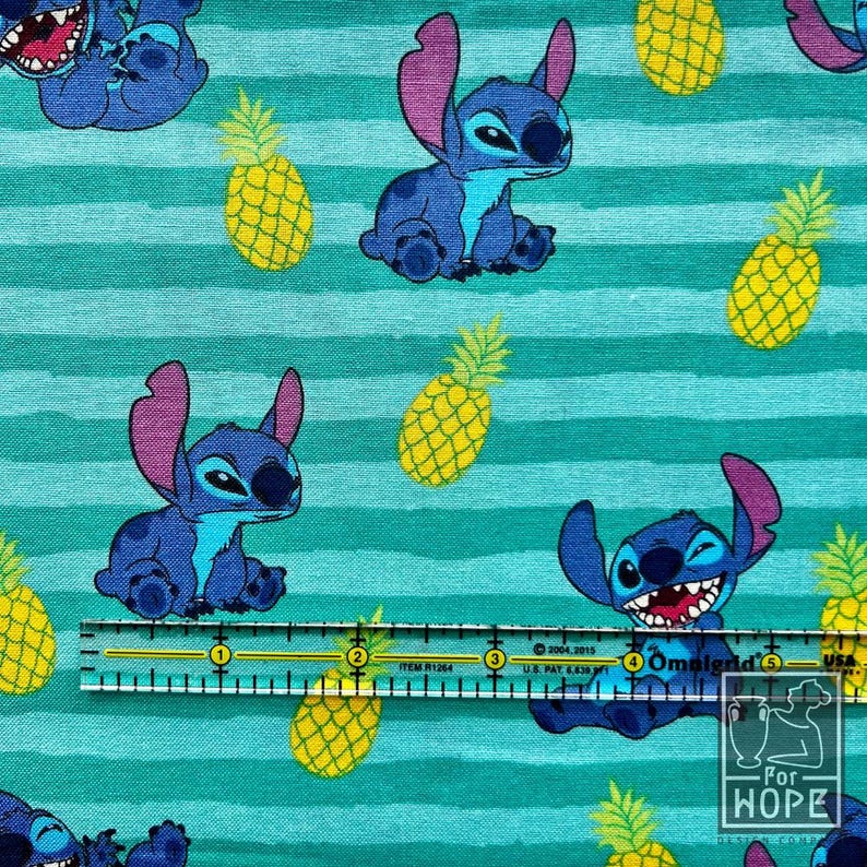 Disney LILO and STITCH Fabric | Springs Creative | 100 Percent Cotton Woven | Licensed Fabric Quilting | Summertime Beach |Sewing USA Supply image 7