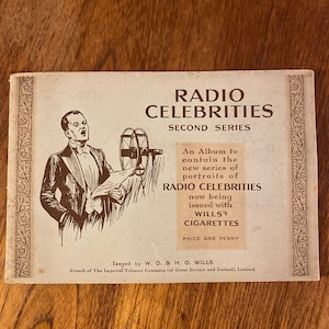 C.1934 Cigarette Cards Radio Celebrities by Wills Cigarettes