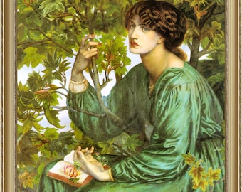 Dante Gabriel Rossetti, The Day Dream, 1880 - A4 / A3 reproduction fine art print. Heavyweight paper