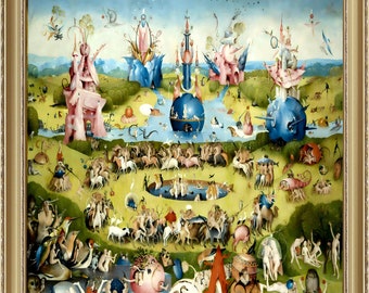 Hieronymus Bosch, Garden of Earthly Delights II, 1500 ,  A4 / A3 reproduction fine art print. Heavyweight textured paper / real art canvas