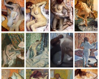 12 x Edgar Degas postcards (series 1) – a set of 12 reproduction art postcard-sized mini-prints -  premium-quality 300gsm matte photo card