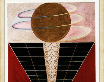 Hilma af Klint, Group X, #2, Alterpiece, 1915 - A4 / A3 reproduction fine art print. Heavyweight  paper, archival inks