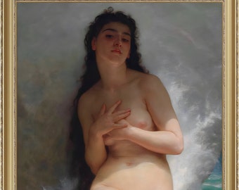 William Bouguereau, Le Pearle, c.1870 - A4 / A3  reproduction fine art print. Heavyweight paper