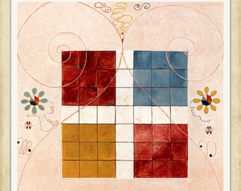 Hilma af Klint, Group V, #1, 1908 - A4 / A3 reproduction fine art print. Heavyweight textured paper, archival inks