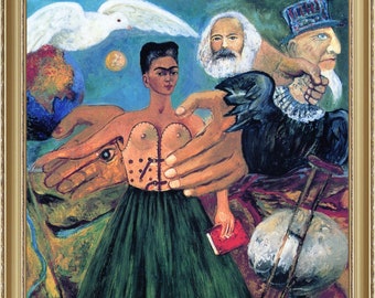 Frida Kahlo, Marxism Will Give Health to the Sick, 1954, A4 / A3 reproduction fine art print. Heavyweight paper