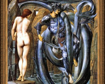 Edward Burne-Jones,  The Doom Fulfilled, 1884  - A4/A3 reproduction fine art print. Heavyweight paper