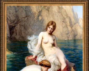 Herbert James Draper, Summer Seas, 1886 - A4 / A3 reproduction fine art print. Heavyweight paper