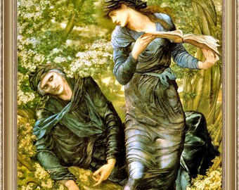 Edward Burne-Jones, The Beguiling of Merlin, 1873   - A4 / A3 reproduction fine art print. Heavyweight paper