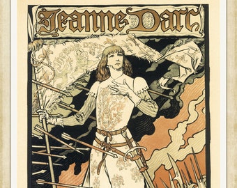 Jeanne D arc Sarah Bernhardt, 19th / 20th c, A4 / A3 Heavyweight art paper, pigment archival inks