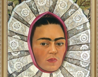Frida Kahlo, #2, Self-Portrait, 1948 - reproduction fine art print. A4 / A3. Heavyweight paper