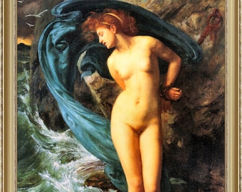 Edward Poynter, Andromeda, 1869  - A4 / A3 reproduction fine art print. Heavyweight paper