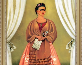 Frida Kahlo, Between the Curtains, 1937,   A4 / A3 reproduction fine art print. Heavyweight paper