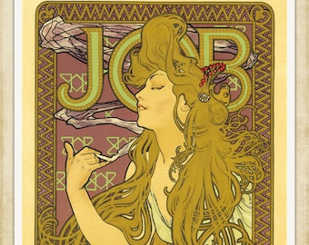 Alfons Mucha - Job II - A4 / A3 Heavyweight art paper, pigment archival inks