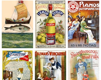 12 x Victorian advertising postcards (3) a collection of 12 individual 19th c. reproduction art postcards Premium 300gsm matte photo card