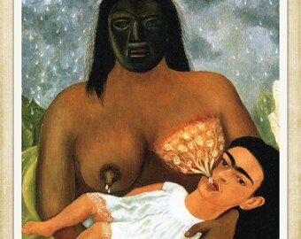 Frida Kahlo, I Suckle, 1937 - A4 / A3 reproduction fine art print. A4 / A3. Heavyweight paper