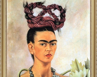 Frida Kahlo, Self-Portrait with Braid, 1941,  A4 / A3 reproduction fine art print. Heavyweight paper
