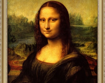 Leonardo da Vinci, Mona Lisa, 1503 -  A4 / A3 reproduction fine art print. Heavyweight textured art paper or real art canvas, archival inks