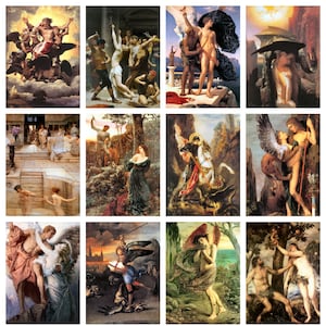 12 cartoline di Strange Mythologies, vari artisti - un set di 12 cartoline artistiche riprodotte - carta fotografica opaca da 300 gsm di qualità premium