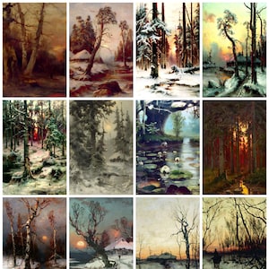 12 postales de Julius Klever: un conjunto de 12 miniimpresiones del tamaño de una postal de reproducción artística: cartulina mate de primera calidad de 300 g/m²