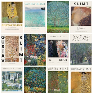 12 x Gustav Klimt postcards II – a set of 12 reproduction art postcards -  premium-quality 300gsm matte photo card