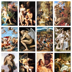 12 cartoline di Strange Mythologies, vari artisti - un set di 12 cartoline artistiche riprodotte - carta fotografica opaca da 300 gsm di qualità premium