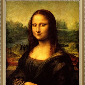 Leonardo da Vinci, Mona Lisa, 1503 -  A4 / A3 reproduction fine art print. Heavyweight textured art paper or real art canvas, archival inks