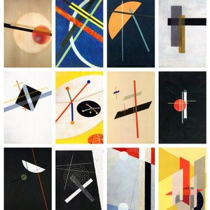 12 x Bauhaus Postkarten – ein Set von 12 Mini-Prints in Postkartengröße auf hochwertigem 300 g/m² mattem Fotokarton