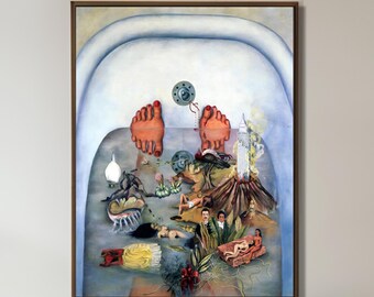 Frida Kahlo, What the Water Gave Me, 1938, museum-quality 250gsm matte paper giclée print /art canvas / unframed / framed