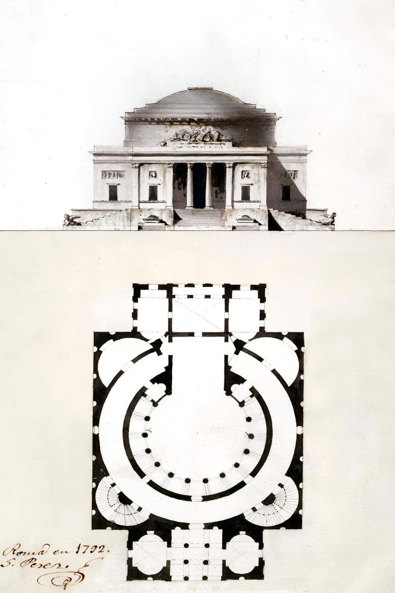12 x Antique architectural postcards – a set of 12 reproduction art postcards - premium-quality 300gsm matte photo paper, archival inks image 9