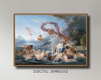 Francois Boucher, The Triumph of Venus (1740),  INSTANT DOWNLOAD ultra-hi-res XL 300dpi print-ready digital files in 5 ratios