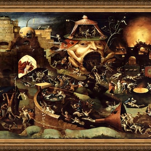 Hieronymus Bosch, Christ in Limbo, 1575,  A4 reproduction fine art print. Heavyweight textured art paper, archival inks