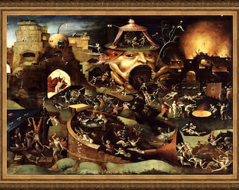Hieronymus Bosch, Christ in Limbo, 1575,  A4 reproduction fine art print. Heavyweight textured art paper, archival inks