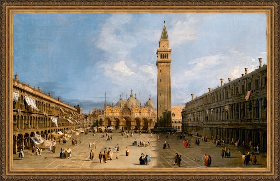 Canaletto, Piazza San Marco, Venice, A4 A3 Reproduction