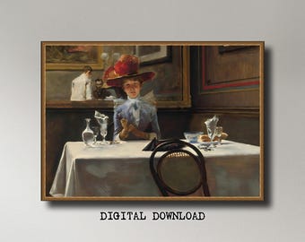 The Corner Table, Irving Ramsey Wiles,  INSTANT DOWNLOAD ultra-hi-res XL 300dpi print-ready digital files in 5 ratios