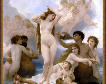 William Bouguereau, The Birth of Venus, 1879, museum-quality giclée print unframed/ framed /premium poster /art canvas