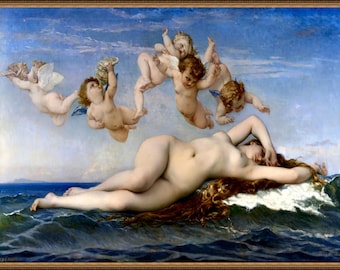 Alexandre Cabanel, The Birth of Venus, 1863, museum-quality 250gsm matte paper giclée print /art canvas / unframed / framed.