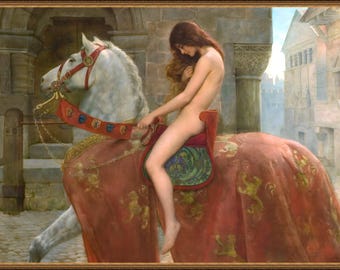 John Collier, Lady Godiva, 19thc., A4 / A3 / A2 / A1 / A0  Premium Matte Fine Art Poster, Art Gift, Unframed/Framed