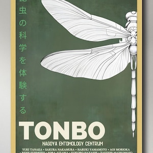 Dragonfly Exhibition Poster II, A4 / A3 / A2 / A1 / A0  Premium Matte Fine Art Poster Wall Art Dragonfly Gift, Unframed/Framed